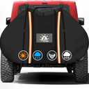 Zettum Bike Cover for Transport 3 Bike - 600D Travel Bike Covers for Bikes on Rear Bike Rack Heavy Duty & Waterproof, Outdoor Full Bicycle Rack Cover for 3 Bikes on Car Hitch Storage