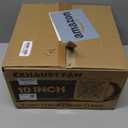 HG Power 10 Inch Exhaust Fan, Kitchen Exhaust Fan With Switch 988 CFM Wall Mounted, Extractor Ventilation Fan For Attic, Greenhouse, Basement, Shed (White)