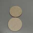 Travertine Stone Coasters Set of 2, 4" Natural Stone Desk Coasters for Drinks with 3mm Wooden Cork Backing, Durable Non-Slip Cup Mats, Table Protection for Coffee, Kitchen, Bar, Wedding