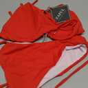ZAFUL Triangle Bikini for Women 2 Piece Halter Bikini Sets Sexy High Cut Bathing Suit Side Tie Swimsuits Size S
