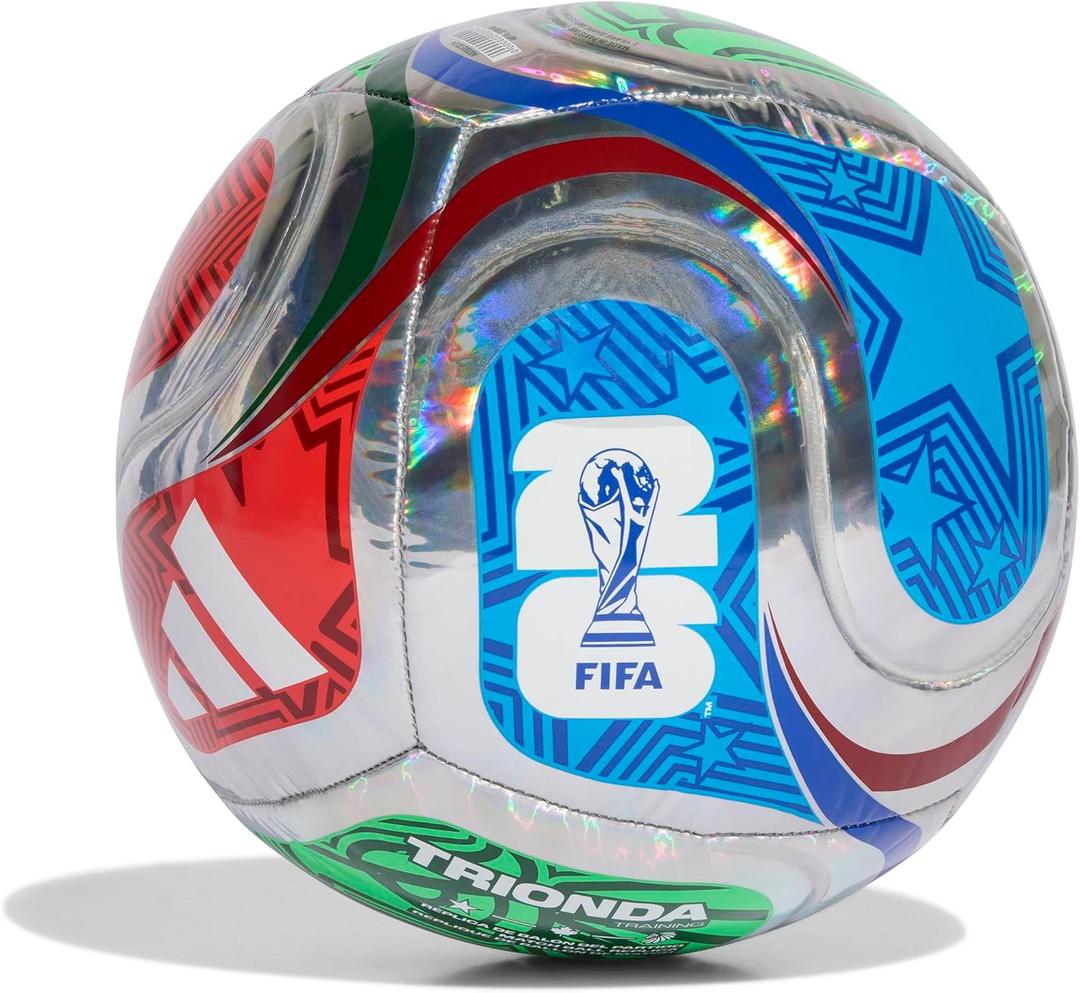 FIFA World Cup 26 Trionda Soccer Ball (4, Multicolor/White/Team Royal Blue/Solar Blue/Training Foil)