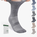 Bulinlulu Diabetic Socks for Men Women-6 Pairs Non Binding Crew Diabetic Neuropathy Socks with Seamless Toe for Size 6-9 9-12