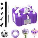 AXHJ Electric Balloon Pump, Portable Electric Air Balloon Pump Dual Nozzle Air Blower Pump, Balloon Inflator for Party Decorations