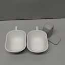 Dog Proof Cat Bowls, Wall Mounted Cat Food and Water Double Bowls Set, Elevated Pet Dish Feeding Station, White