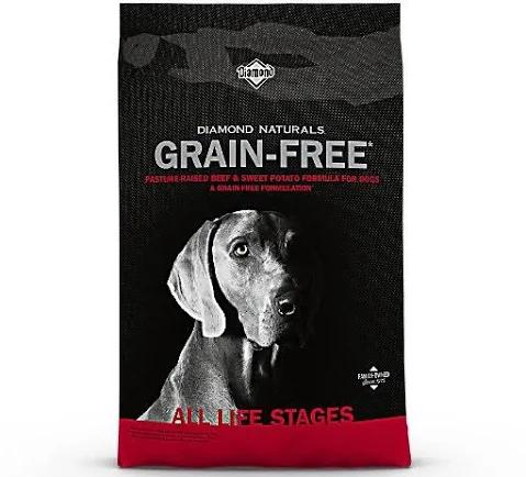 Diamond Naturals Grain-Free Pasture Raised Beef & Sweet Potato Formula For Dogs Net WT. 14 LBS. (6.35 KG), BB: 15 FEB 2027