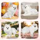 TONY HOBY Dog Party Dress, Dog Sundress with Sparkling White Petals, Pet Dress Clothes for Small Dogs (White, XL)