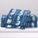 The Lakeside Collection Our Favorite Place is Together Bedding Sheet Set with Pillowcases - Queen - 4 Pieces ,Blue