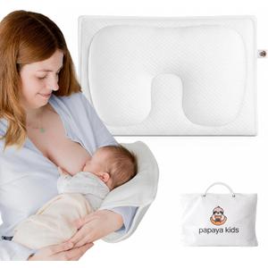 Baby Feeding Arm Pillow Nursing Arm Pillow for Breastfeeding & Bottle Feeding, Portable Travel Nursing Pillow, Ergonomic Arm Support + Baby Head & Neck Support for Newborn & Infant, Washable