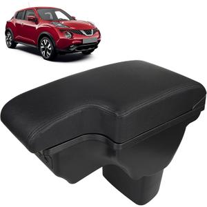 Consoles Armrest Compatible with Nissan Juke 2010-2017 Center Console Box Armrest Box USB Charge Black