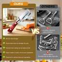 2 Pack Multi Functional Vegetable Peeler, Ultra-Sharp Stainless Steel Peelers with Wooden Handled, 2026 New kitchen peeler, for Fruit apples, Potato, Pineapple, Pumpkin, Carrot, Veggie Peeler