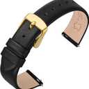 ANNEFIT Watch Bands for Men Women, Top Grain Leather Watch Strap with Quick Release, Band Width 12mm 13mm 14mm 16mm 18mm 20mm 22mm