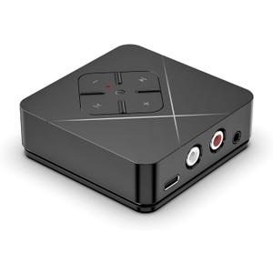 2026 Bluetooth 6.0 Receiver for Home Stereo with 3.5mm/RCA, Bluetooth Adapter for Stereo Receiver, Amplifier, Speaker, HiFi (Black)