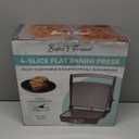 Baker's Friend Panini Press Electric Griddle, Panini Grill Press Sandwich Maker Press, Grilled Cheese Maker, Sandwichera Electrical, Browning Control, Non Stick Surfaces, 4-Slices, Stainless Steel