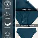 Talisea Women Full Coverage Bikini Bottoms - Mid Rise Bathing Suit Ruched Swim Bottom Swimsuit Swimwear, L