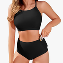 CharmLeaks Women's Bikini Sets High Neck Two Piece Swimsuits Sport Bathing Suits, Size Small