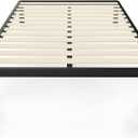 MAF Metal 18 Inch King Platform Bed Frame with Anti-Collision Round Legs, Black 3500 Lbs Heavy Duty Bed Frame with Wood Slats, No Box Spring Needed, Easy Assembly