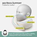 2 x Travel Memory Foam Pillow - Adjustable Size. Essentials for Head, Chin and Neck Support During Airplane Travel, Long Flight, Car Ride/Driving, Sleeping, and Power Nap. Machine Washable. (Black)