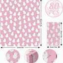 80Pcs Pink Christmas Guest Napkins Winter Snowman Disposable Paper Napkin Cute Xmas Holiday Party Decorative Dinner Hand Napkin Towel for Wedding Birthday Party Supplies, 13 x 15.7 inch