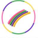 Exercise Hoop,Detachable and Adjustable Weight Exercise Hoop, Multicolor Plastic Sports Play Hoop
