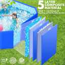 StarOcean 2026 Foldable Pool, Large Non-Inflatable Swimming Pool for Kids,Adult Collapsible Pools Hard Plastic Shell, Oversized Thickened,Portable Folding Kids Pools for Backyard 90"x50"x20"-Blue