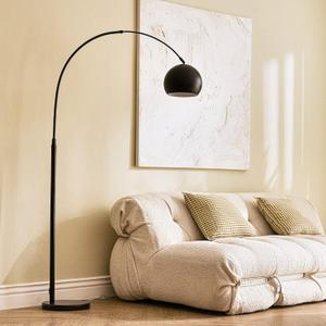 CO-Z Modern Arc Floor Lamp 69", Arch Floor Lamps with LED Bulb, Inner White Metal Shade and Marble Base, Contemporary Standing Light for Living Room Couch Sofa
