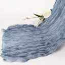 5 x Dusty Blue Cheese Cloth Table Runners, 35x120 Inch Boho Gauze Sheer Cheese Cloth Table Runner for Party Birthday Wedding Bridal Baby Shower Dining Decorations