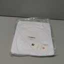 Danysu Double Lined High Round Neck Long Sleeve Tops for Women with Built in Bra Nylon Basic Crop Fall Tee Shirts, White, S