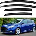 Window Visors Rain Guards Shield for 2012-2018 Ford Focus Sedan & Hatchback, Out-Channel Window Vent Wind Deflectors Visors Shades for 12-18 Focus (Not for Focus RS & ST)