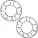 KITUREK 2PCS 8mm Universal Wheel Spacer, Wheel Spacer for 4 Lug and 5 Lug, PCD 100mm to 120mm, Fit for 4X100, 4X114.3, 5x105, 5x108, 5X112, 5x115, 5X114.3, 5x120 Bolt Pattern (8mm)