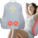 Back Massager for Pain Relief Deep Tissue, Ultrathin Rolling Up and Down Full Back Massage with Heat, 4D Shiatsu Kneading, Shoulder Massager, Extended Widened Design for Home, Office, Car Use, Grey