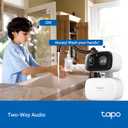 Tapo 2K Indoor/Outdoor Pan/Tilt Wired Security Camera - Baby Monitoring, Person & Baby Cry Detection, 360 Motion Tracking, Night Vision, No-Subscription Local Storage or Optional Cloud, C216 (2-Pack) (White)