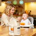 IAGREEA 9 IN 1 Glass Baby Food Maker, One Step Baby Food Processor Steamer Puree Blender Grinder Mills Machine, Auto Cooking & Grinding for Healthy Homemade Baby Food with 3 Age Stages, BPA-Free