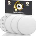 Door Stoppers - Large 3.15" (4 PCS) - Door Stoppers for Wall with Strong Back Adhesive - Quiet and Shock Absorbent Silicone Wall Protectors from Door Knobs - Protects Every Surface - White