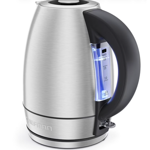 Chefman 1.8 Liter Electric Kettle, 1500W Rapid Water Boiler with Lift-Out Lid Stainless Steel