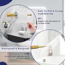 Paper Towel Holder, Self Adhesive or Drilling Paper Towel Holder Under Cabinet, Stainless Steel Gold Paper Towel Holders Wall Mount for Kitchen, Bathroom, Sink, Pantry, Fridge (Gold)
