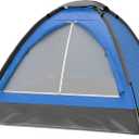 2 Person Camping Tent with Rain Fly and Carrying Bag - Lightweight Outdoor Tent for Backpacking, Hiking, or Beach Use by Wakeman Outdoors (Blue), replacement poles