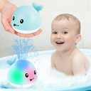 Gigilli Bath Toys for Kids Ages 13, Baby Bath Toys 1 2 3 Year Boy Girl, Easter Basket Stuffers Gifts 61218 Months, Light Up Whale Bath Toy Sprinkler Toddler Birthday Bathtub Fountain Pool Water Toy