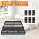 6 Inch Metal King Bed Frame with Steel Support, Noise-Free
Easy Assembly, Underbed Storage, U-Shaped Groove, 6 Mattress Baffles, No Box Spring Needed, Rubber Pads, Squeak Free, Black