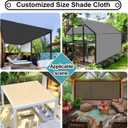 Shade&Beyond 90% Sun Shade Cloth with Grommets, 10' X 12' Pergola Shade Cover Canopy, Mesh Tarp Sun Screens for Patio, Outdoor, Garden, Backyard, Dark Gray