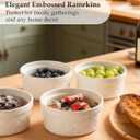 16 oz Creme Brulee Ramekins Oven Safe, Small Souffle Ramekin with lid, Mini Porcelain Ramekins Set with Covers, Small Ceramic Baking Dish Set of 4