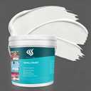 Floor and Wall Paint, White Exterior and Interior Paint, 1 Gallon, Waterproof Epoxy Resin Coating, Durable Sunscreen Latex Paint for Villa Walls, Concrete, and Home Renovation, Easy to Apply, 128 Fl Oz