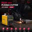 bestarc Pilot Arc Plasma Cutter, [LED Display][Air Sensor] 50A Plasma Cutter Machine 110/220V Dual Voltage, 1/2'' Clean Cut 3/4 Inch Max Cut, Post Flow Mesh, 2T/4T for Beginners DIY, Yellow