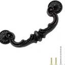 Biaungdo 4 Pcs 151mm/6 Inch Hole Center Pull Handles, Zinc Alloy Rustic Vintage Style Drop-Down Bail Swing Dresser Pull Handle Antique Drawer Handles for Kitchen, Cabinet (185mm/7.3" Total Length)