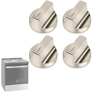 Updated W11517331 Knobs Replacements for Whirlpool Electric Stove, Replace W11458840 W11117415, etc Range Oven Knobs for WEC310S0LS0, WFE745H0FE1, etc Durable & Easy Install, 4 Pack (Not Universal)