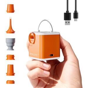 Portable Air Pump for Inflatables, 2400mAh Ultra Powerful Mini Air Mattress Pump with Camping Light, 4.5kPa Electric Air Pump Camping Gear for Pool Float, Air Mattress,Vacuum Storage Bags