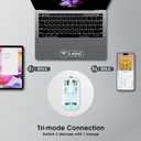 Bluetooth Wireless Mouse,4 Modes Mouse(BT5.2 & BT3.0 + USB-A & USB Type-C Mouse for Mac/MacBook Pro/MacBook pro/MacBook Air/PC/Mac/Laptop/Apple/ipad/Computer (Blue)