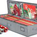 Premium Wrapping Paper Storage Container -Durable Material 600D tear-proof - Fits up to 27 Paper Rolls -Extra Pockets for Ribbons & Bows. Underbed Gift Wrap Organizer, Ideal for Holiday Christmas, etc (Gray)