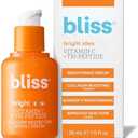 Bliss Vitamin C + Tri-Peptide Bright Idea Serum – 15% Brightening + Barrier Boost Complex for Radiant, Firm Skin – Anti-Aging Face Serum Boosts Collagen & Elasticity - 1 fl oz