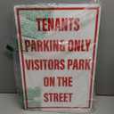 2 Pack Tenants Parking Only Sign Visitors Park On the Street Signs 12" x 18" Reflective Aluminum Resident Parking Sign for Private Property Parking Lots Home Driveways