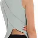 HODOSPORTS Women Workout Tops Sleeveless Split Open Back Tank Tops Athletic Gym Yoga Shirts Quick Dry Loose Fit UPF 50+ (XL)